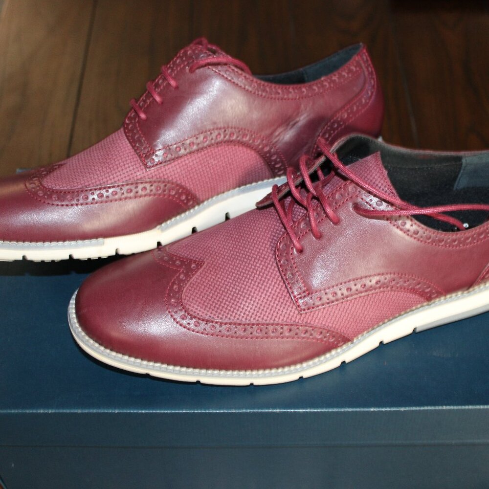 Stylish Burgundy Leather Oxfords - Cole Haan